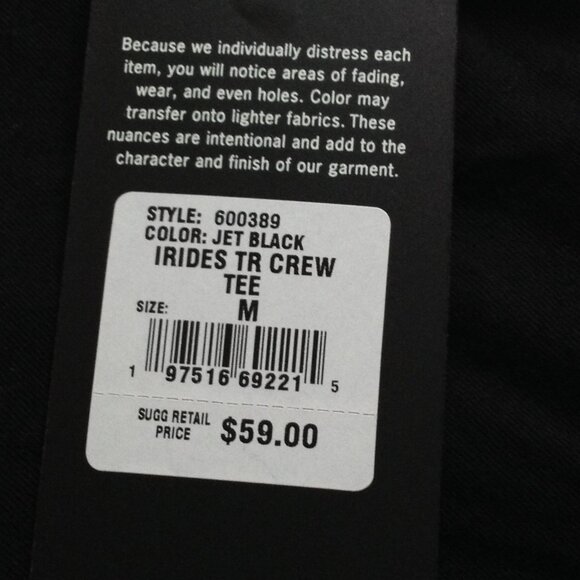 NWT True Religion "M" Black Tee; Skater, Indie, Whimsigoth, Steampunk Chic, Cool - Picture 4 of 5